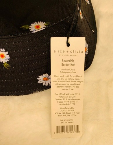 Alice + Olive By Stacy Bendet NWT Women's Fashion Floral Reversible Hat Bucket - Picture 3 of 4