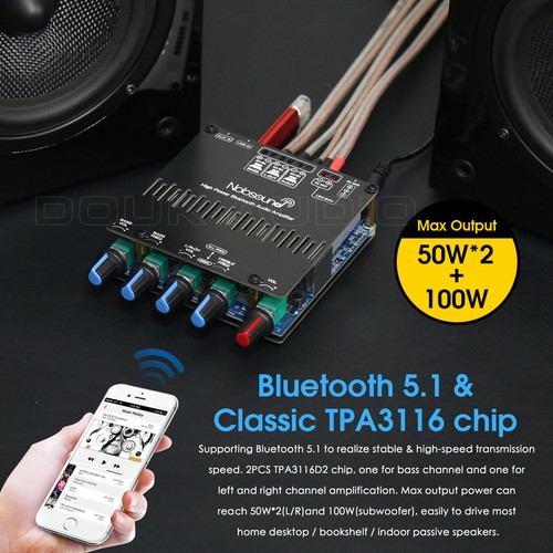 2.1 Kanal Bluetooth 5.1 Klasse D Leistungsverstärker Subwoofer Amplifier Board - Bild 5 von 10
