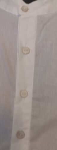 1800's Style White & Off-White Men SHIRTS Shell, Wood, Milk Glass, Bone Buttons - Picture 27 of 42