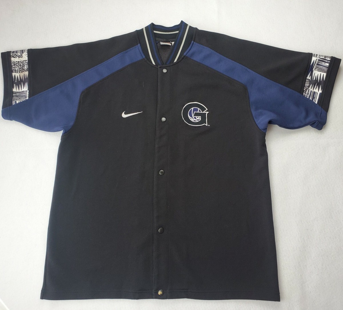 Vintage Nike Georgetown Hoyas Warm Up Jersey Mens L Rare 