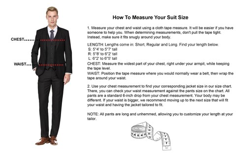 Men's Two Piece Classic Regular Fit Suits Jacket and Pant 2 Piece Set - Picture 12 of 33