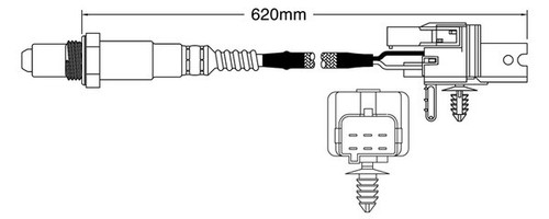 Sensor de O2 para Volvo V70 99-00 2.0L Turbo B5204T4 PreCAT Oxígeno EGO Lambda 2 años - Imagen 7 de 7