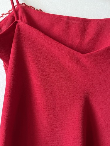 Vintage Dollar Red Formal/Prom Sequin Slit Asymmetrical Dress - Foto 17 di 17