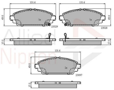 BRAND NEW Allied Nippon Front Brake Pad Set ADB31319 5 YEAR WARRANTY
