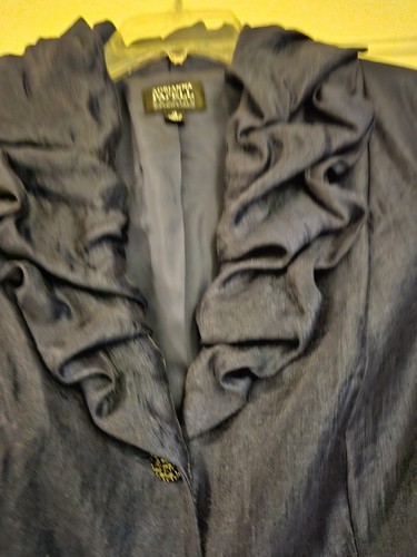 Adrianna Papell Womens Evening Essentials Blue Jacket Size 12 - Picture 5 of 10