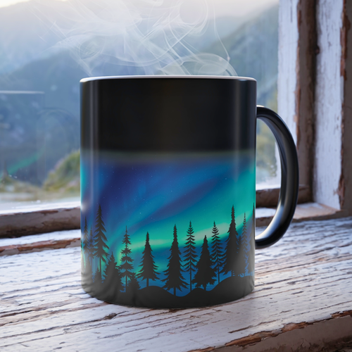 Neu Northern Lights 11 Unzen Farbwechsel Becher Hitzeempfindlich Aurora Geschenk Tasse - Bild 2 von 6