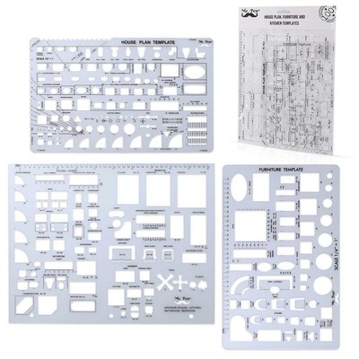 Architectural Templates House Plan Interior Design Furniture Drafting Tools 853126008296 Ebay