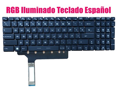 Spanish RGB Backlit keyboard for MSI GP76 Leopard 10UE/10UG(MS-17K2)  