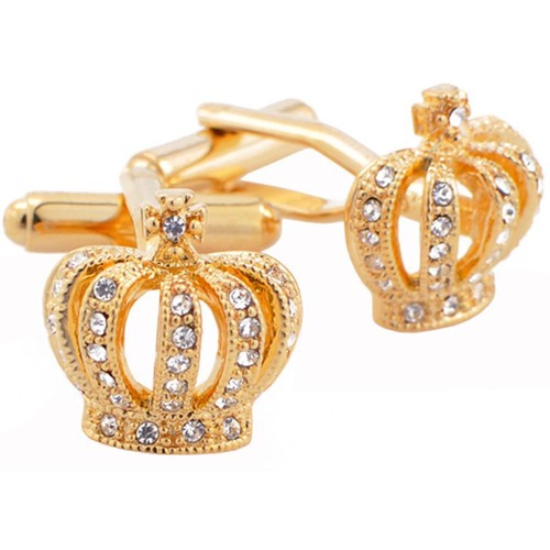 Bling Crystal Rhinestone Crown Cufflinks Cuff Links Wedding Suit Shirt Cufflinks - Picture 6 of 7