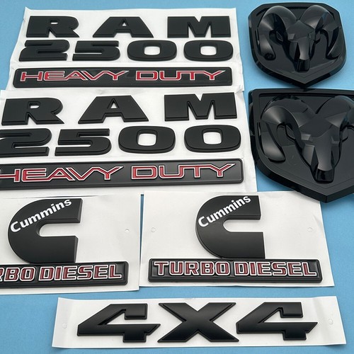 2013-2018 RAM Emblem Set For RAM 2500 4X4 Cummins Turbo Diesel Replacement Badge - Picture 6 of 8