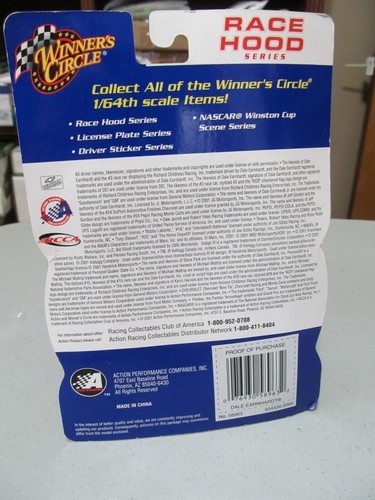 Winner's Circle 2001 Dale SR #3 WINSTON CUP-RACE HOOD~GM GOODWRENCH SERVICE ~NIP - Bild 7 von 9