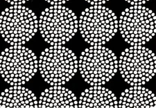 Black & White Geometric Abstract Circle Circles Blank Note Cards - Set of 6