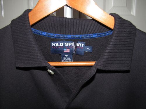 Vtg Polo Sport Ralph Lauren Black Sweatshirt XL Mens - Picture 3 of 9
