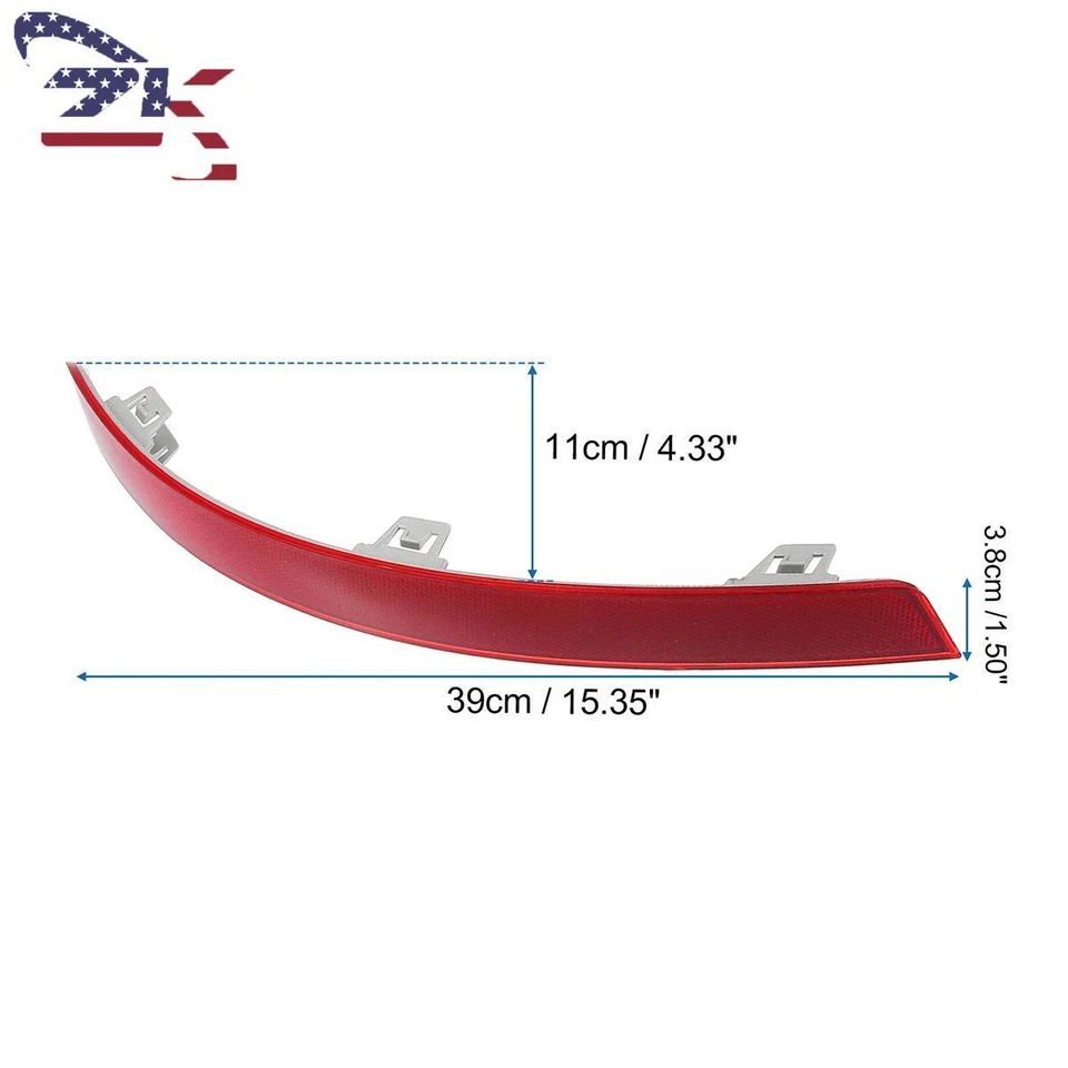 Fit For Mercedes-Benz GLS450 2017 2018 2019 Pair Rear Bumper Reflector Set Foto 4 de 4