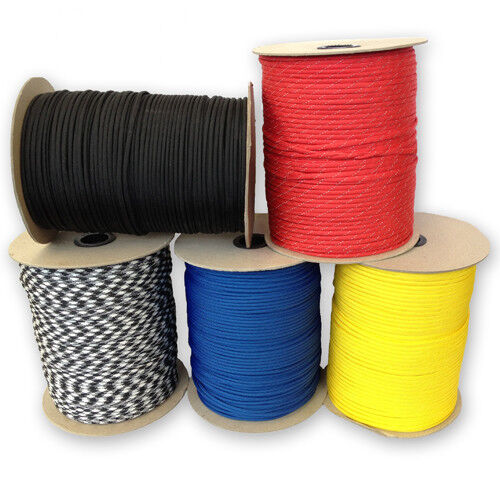 550 Paracord Type III 7 Strand Mil-Spec Parachute Cord - 250, 300 & 1000ft - Afbeelding 1 van 37