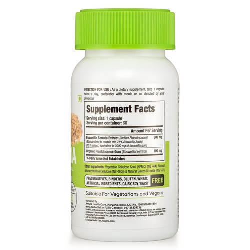 Boswellia Serrata Extract Capsules STRONG 75% 10,000 mg Eq. Joint Health Support - Picture 2 of 4