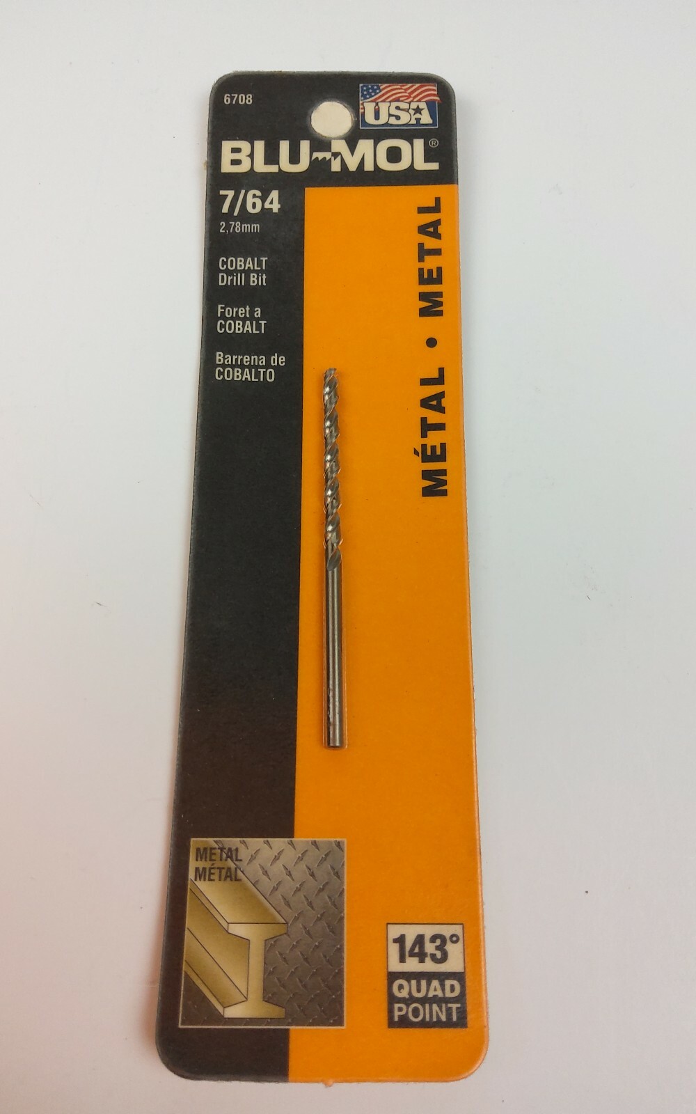 Blumol Cobalt Drill Bit For Metal Drilling 143 Degree Quad Point New