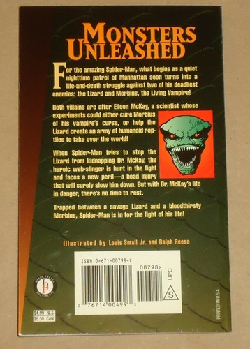 Marvel Comics Paperback Book Spider-Man Lizard's Rage - Picture 2 of 2