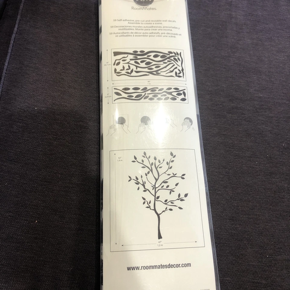Calcomanías de vinilo murales TREE BRANCHS BiG NEGRAS hojas decoración habitación NUEVO Foto 3 de 4