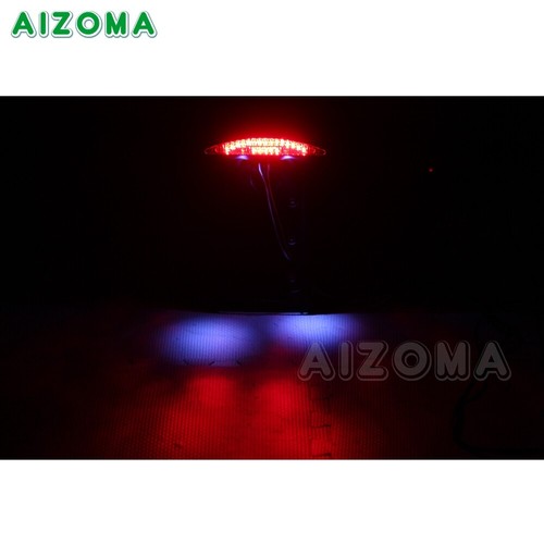 Motorcycle Side Mount License Plate Frame Bracket LED Tail Light For Harley - Picture 11 of 12