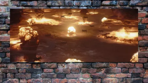 Tie Bomber "The Purge of Mandalore" bombing scene display 24" x 10"  Mandalorian