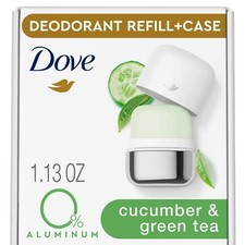 Dove 0 Aluminum Women's Deodorant Refill, Cucumber And Green Tea, 1.13 Oz