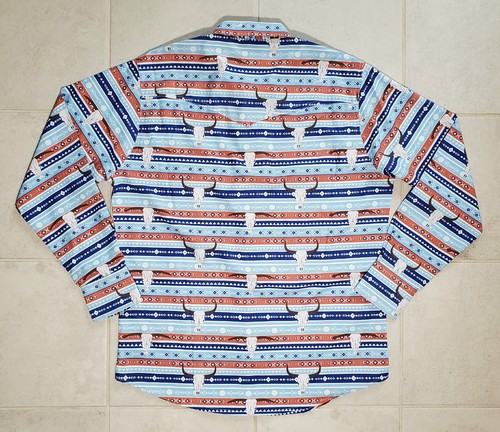 The American West Men's Large Western Button Down Long Sleeve Shirt Pearl Snap - Bild 6 von 7