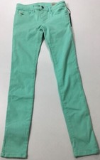 Diesel Girls Youth Skinzee Super Skinny Low Jeans 99 Green Size 16