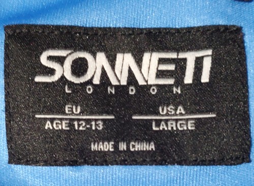 SONNETI OMBRE T-SHIRT-BLUE/WHITE/BROWN-SIZE YOUTH L (12/13 YRS)-GUC - Picture 4 of 11