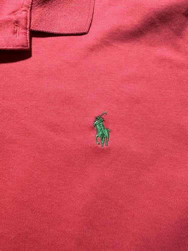 Polo By Ralph Lauren Polo Shirt Mens XL Coral W/green Pony - Picture 2 of 7