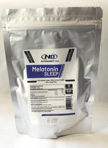 NutraDirect Melatonin 10mg TIME RELEASE Tablets - 500 Tablets   EXP: APRIL 2026
