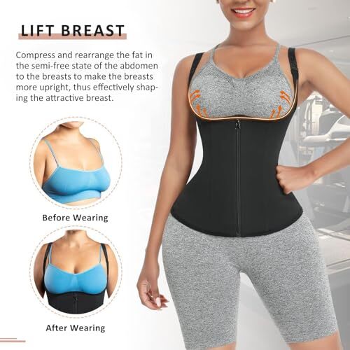 Waist Trainer for Women Corset Vest Body Shaper Cincher Medium A1-black - Picture 3 of 7