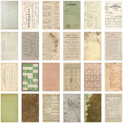 Tim Holtz Idea-ology 6"x10" telones de fondo cartulina de doble cara 24 un. - Volumen #1 - Imagen 3 de 3