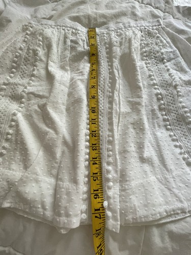 NUEVO CON ETIQUETAS FALDA POM POM SUIZA PUNTO J CREW EN BLANCO TALLA 6 - Imagen 11 de 12