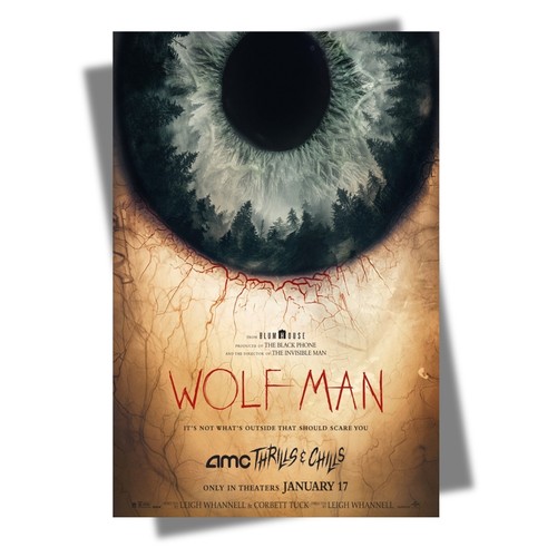 Wolf Man 2025 Werewolf Horror Movie Poster Christopher Abbott Julia Garner T24a - Picture 3 of 7