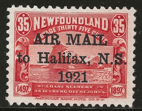 NEWFOUNDLAND C3f MH, VF/XF - 1921 HALIFAX Air Post issue - Picture 1 of 2