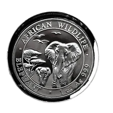 2015 Somalia 100 Shillings African Wildlife 999 Silver Proof Elephant Coin