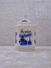 Antico Ceramica Vaso Stoccaggio Spezia - Hollanddekor - Vintage Del 1900 - 11,5