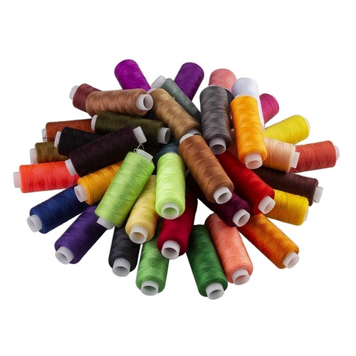39 colori 200Yard Poliestere Filo Da Cucire Assortimento Per Tessuti A Mano - Foto 7 di 7