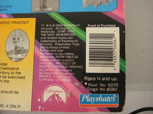 Star Trek The Vorgon The Next Generation Actionfigur nummeriert 1993 Playmates  - Bild 7 von 12