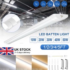 1/2/3/4/5FT LED Strip Lights Batten Tube Light Office Garage Ceiling Daylights