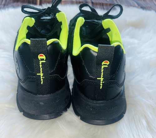 Champion Black Leather Sneakers Flex 21 Walking Shoes Size 9.5 - Picture 6 of 10