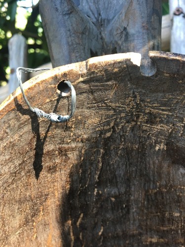 Stammes antike afrikanische hängende Holzmaske Gesicht mit Hörnern ~ Vogel PRIMITIV Vintage Kunst ~ - Bild 20 von 24