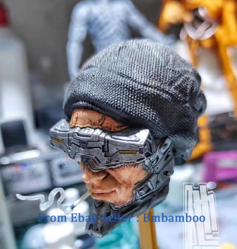 Cyberpunk 1/6 Action Figure 12" Military Head Statue Accessories Toys Model - Picture 17 of 17