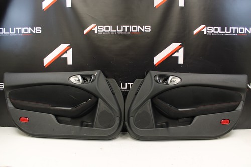 2012 NISSAN 370Z NISMO OEM DOOR PANELS SET TRIM PANEL BLACK W/ RED STITCHING