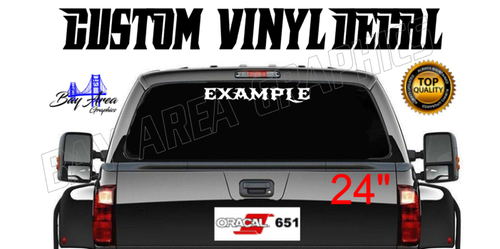 Custom Text Vinyl Decal Truck /Car/Van Back Window Custom Size Outdoor Vinyl 651 - Picture 5 of 7