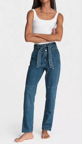 $275 NWT RAG & BONE Sz26 MIA YOKE HI-RISE STRAIGHT COTTON JEANS CLEAN VINCENT - Picture 2 of 12