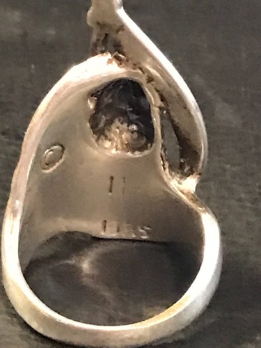 Vtg '85 Gordon Smith Sterling Silver Grim Reaper Gothic Biker Scull Ring Sz 10.5 - Picture 7 of 12