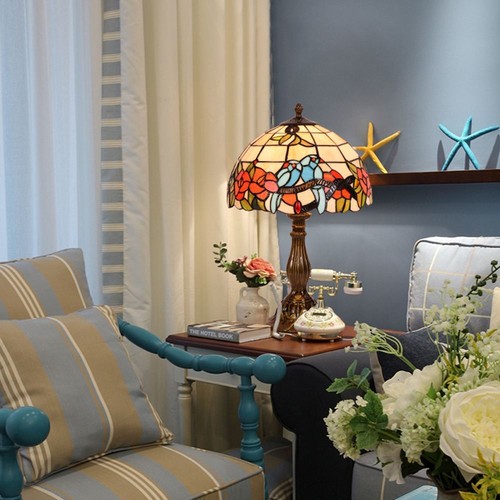 ASG 110V-220A Colorful Vintage Table Lamp Coloured Glaze Desk Light Multi Styles - Picture 6 of 16
