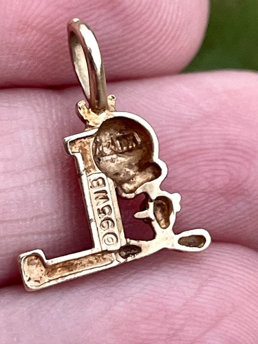 Colgante con dije de pájaro piolín oro 10k de colección - 1995 WB- L es para amor dije inicial - Imagen 2 de 6